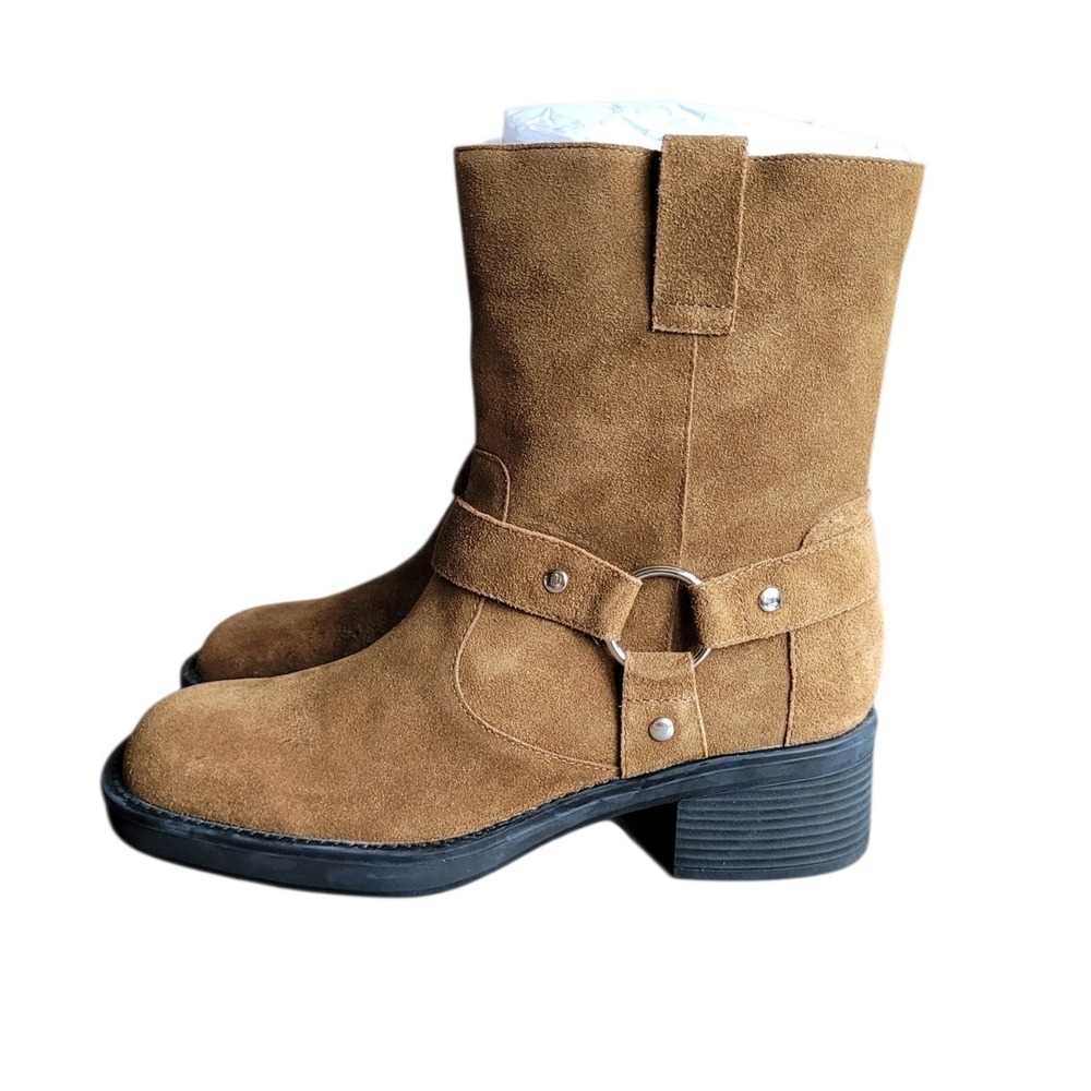 INTENTIONALLY BLANK 9 Tan (Brown) Dakota Suede Harness Boot Women